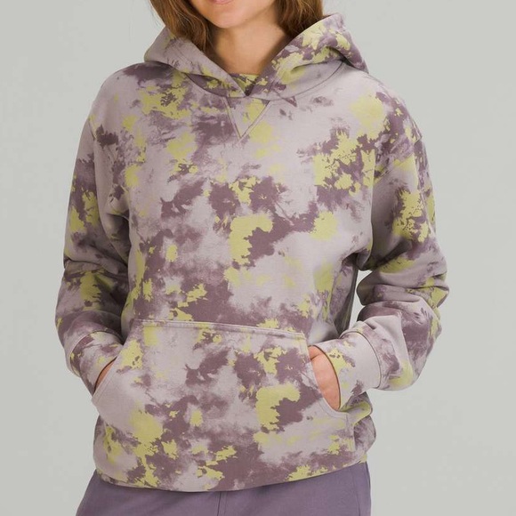 lululemon athletica Tops - Lululemon All Yours Hoodie Size 8 Orbital Tie Dye Mauve Grey